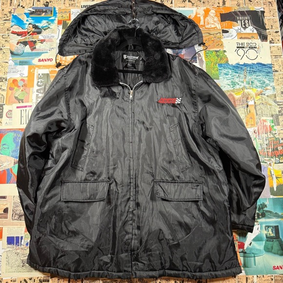 Tact Squad Other - Tact Squad Advance Auto Parts Jacket XL Black Insulated‎ Faux Fur Collar Hood